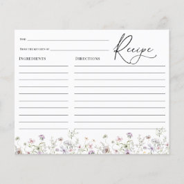 デリケートパープルワイルドフラワーブライダルシャワーレシピ