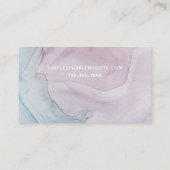 デリケートパープル抽象芸術プリント ロイヤリティカード (裏面)