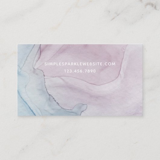 デリケートパープル抽象芸術プリント ロイヤリティカード (裏面)