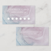 デリケートパープル抽象芸術プリント ロイヤリティカード (正面/裏面)