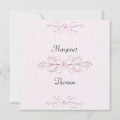 デリケートピンクシンプル結婚式招待状 招待状 (裏面)