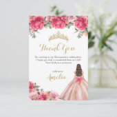 デリケートピンクフローラプリンセスバラ金ゴールドキンセアニー サンキューカード (スタンド正面)