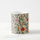 デリケートフェミニンフラワーマグ コーヒーマグカップ (中央)