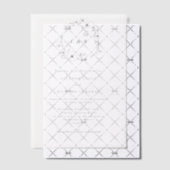 デリケートフォーマルモノグラムフローラ結婚リース ベラム紙招待状 (オフセット (招待状))