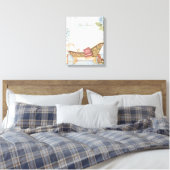 デリケートフランスのなヴィンテージ"ルベイン"バスルームのデコール キャンバスプリント (インサイチュ (寝室))