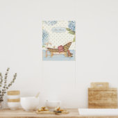 デリケートフランスのなヴィンテージ"ルベイン"バスルームのデコール ポスター (キッチン)