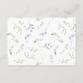 デリケートフランスのブルーリージェンシー結婚ズのエンクロージャカー エンクロージャーカード (裏面)