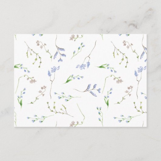 デリケートフランスのブルーリージェンシー結婚ズのエンクロージャカー エンクロージャーカード (裏面)