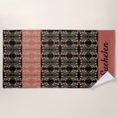 デリケートフローラアクセントビーチタオル ビーチタオル (正面)