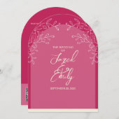 デリケートフローラアーチスタイル結婚式招待状 招待状 (正面/裏面)