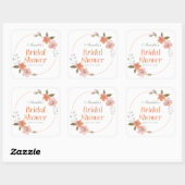 デリケートフローラオレンジブライダルシャワースクエア スクエアシール (シート)