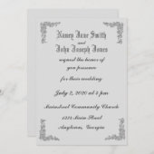 デリケートフローラコーナー結婚式招待状 招待状 (正面/裏面)