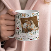 デリケートフローラスクラップブックスタイル母の日 コーヒーマグカップ