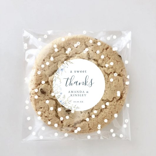 デリケートフローラダスティブルーボーエレガントホ ラウンドシール