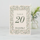 デリケートフローラフレーム離れ小値テーブル番号 招待状 (スタンド正面)