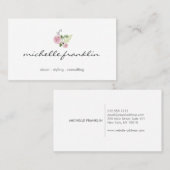 デリケートフローラブーケ美しいとスタイル 名刺 (正面/裏面)