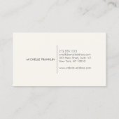 デリケートフローラブーケ美しい及びスタイルアイボリー 名刺 (裏面)