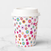 デリケートフローラプリント紙カップエレガント- 紙コップ (裏面)