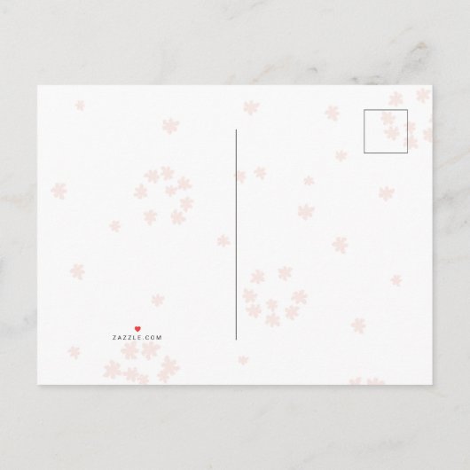 デリケートフローラベビーシャワーbyメール招待状 インビテーションポストカード (裏面)