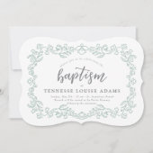 デリケートフローラベビー洗礼招待状 招待状 (正面)