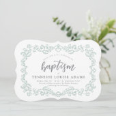 デリケートフローラベビー洗礼招待状 招待状 (スタンド正面)