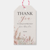 デリケートフローラベビー開花サンキューメッセージカード ギフトタグ (正面)