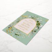 デリケートフローラメドウアー結婚チーズ 箔招待状 (回転した状態)