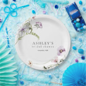 デリケートフローララベンダーブライダルシャワー紙プレート ペーパープレート (パーティー)
