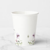 デリケートフローララベンダーブライダルシャワー 紙コップ (左)