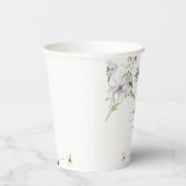 デリケートフローララベンダーブライダルシャワー 紙コップ (右)