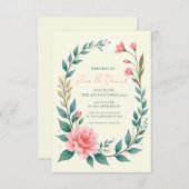 デリケートフローラリース招待状 セーブザデート (正面/裏面)