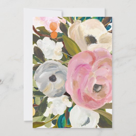 デリケートフローラ水彩婚約パーティ 招待状 (裏面)