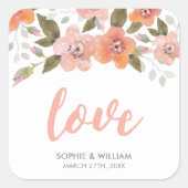 デリケートフローラ結婚ピーチの愛 スクエアシール (正面)