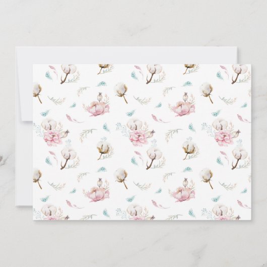 デリケートフローラ&コットン《キリスト教》洗礼式や命名式招待状 サンキューカード (裏面)