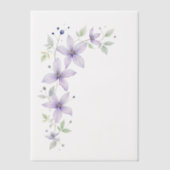 デリケートフローラ&ボタニカルブランチ結婚ズパープル ベラム紙招待状 (正面)