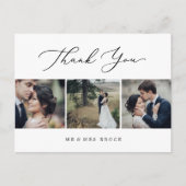 デリケートブラック3写真テンプレートサンキュー ポストカード (正面)