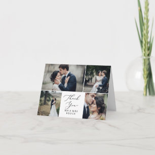 デリケートブラック4写真テンプレートサンキューカード サンキューカード