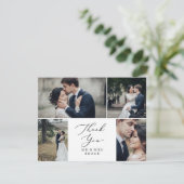 デリケートブラック4写真テンプレートサンキューカード サンキューカード (スタンド正面)