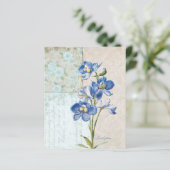 デリケートブルーフローラヴィンテージスクラップブック紙 (スタンド正面)