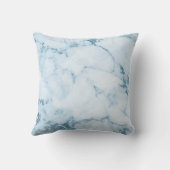 デリケートブルー水中競技凍っていホワイトマーブルビップ クッション (裏面)