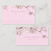 デリケートブロッサムフローラピンクアポイントメントカード 名刺 (正面/裏面)