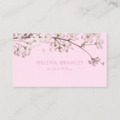 デリケートブロッサムフローラピンクアポイントメントカード 名刺 (裏面)
