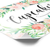 デリケートブーケカップケーキプリント フォトプリント            (角)