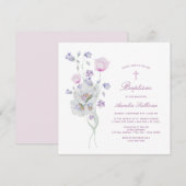 デリケートブーケバプテスマ招待状 招待状 (正面/裏面)