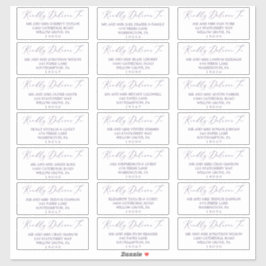 デリケートプラムパープルゲスト住所 シール