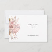 デリケートボヘミアンピンクフローラサンキューカード サンキューカード (裏面)