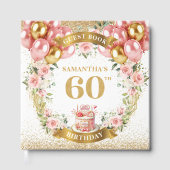 デリケートボヘミアン60歳の誕生日ゲストブックペタルグロウ ゲストブック (正面)