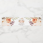 デリケートボホフローラパンプキンブライダルシャワーの好意 ペットボトルラベル (シングルラベル)