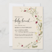 デリケートボホワイルドフラワーズベビーブランチ招待状 招待状 (正面)