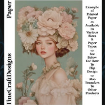 デリケートポートレート女性花CP2クラフト紙